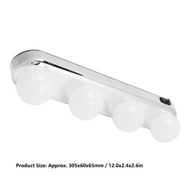 Hilitand Luz de Maquillaje LED, Luces de Maquillaje LED Portátiles, Luz de Espejo de Tocador LED Profesional Inalámbrica con 4 Bombillas LED para Maquillaje, Espejos de Maquillaje