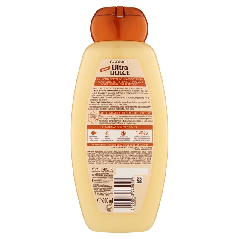 Garnier Ultra Dolce Tesori di Honey Shampoo 600 ml