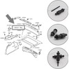 2X Rear Parcel Shelf Fixing String Clips FOR FORD FOCUS
