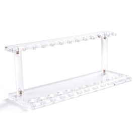 KADS Acrylic Nail Brush Holder Pen Display Stand Acrylic pen Holder Clear Pen Stand Rack Organizer Nail Brush Holder Stand for Make Up Brush
