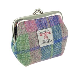 Glen Appin Small Clasp Purse Eigg (Colour 1353 Soft Blue & Pink Check)