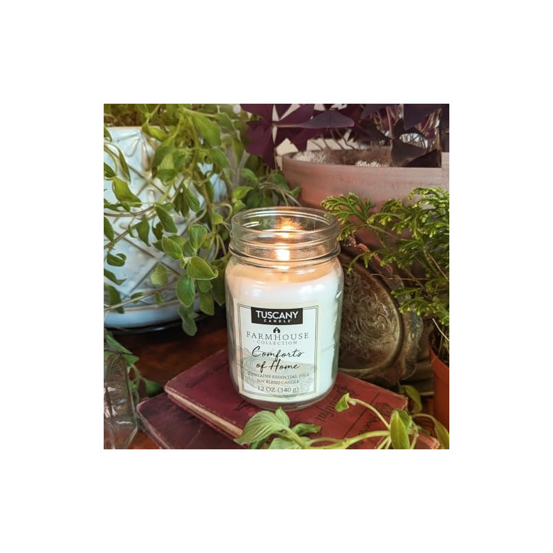 Tuscany Candle Comforts of Home Scented Jar Candle, 12 oz