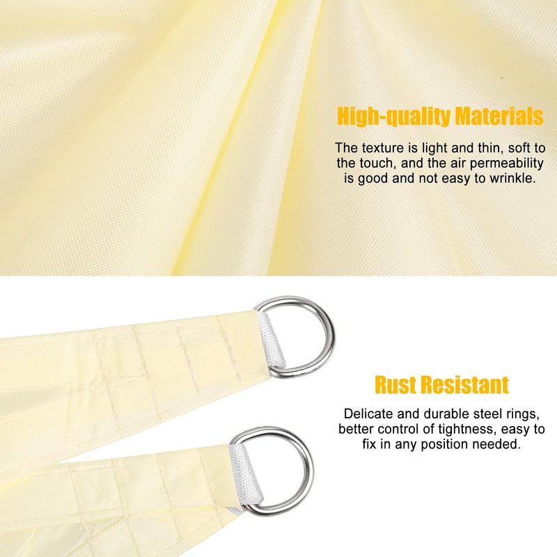 3 x 3 x 4.3 m Triangular Awning for Balcony,