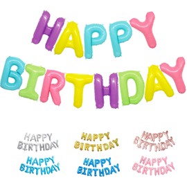 Lausatek Happy Birthday Party Balloons Balloons Set Happy Birthday Letter Decoration, Colorful