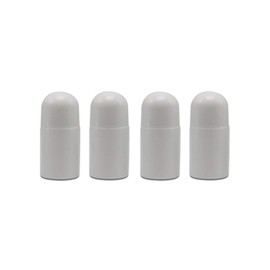 Constore 4 PCS Deodorant Roller Bottles with White Plastic Roller Balls Refillable Roll On Bottles for Perfumes Aromatherapy Oils (30ml)