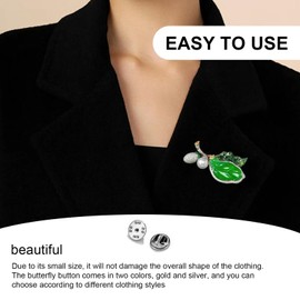 HJIAMA Pack of 200 Pins Badges, Locking Pin Backs, Gold and Silver Pin Jewellery Accessories, Butterfly Clasp, Practical Buckle, for Badges, Butterfly Coupling Backs