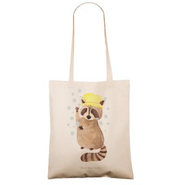 Mr. & Mrs. Panda Raccoon Tote Bag, Gift, Plan, Shopping Bag, Funny Sayings, Good Mood, Shoulder Bag, Soap Bubbles, Bag, Animals,, White