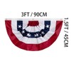 Jayus US Bunting Flag 1.5x3 FT- Embroidered Stars USA American