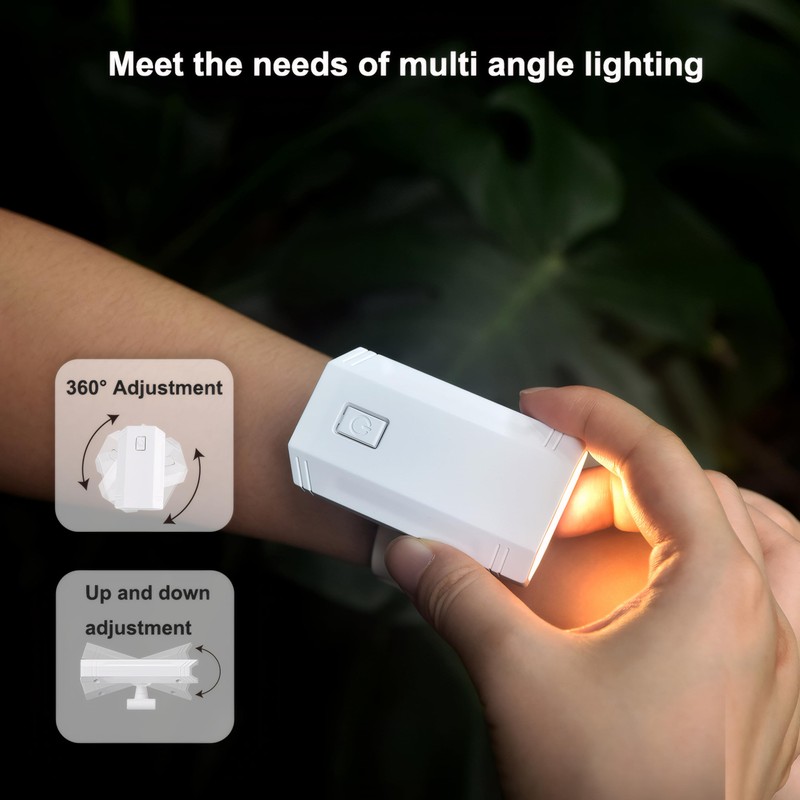 Omeet LED Wrist Flashlight, 3 Color temperatures, 360 Degree Adjustable,