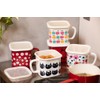 YJ-816 Plune Enameled Multi-Square Pot, Apples Size: Approx. W 7.0