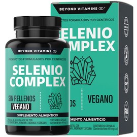 Selenio | Seleniometionina 240mcg, con Vitamina E, Moringa y Raíz de Cúrcuma | 100% Vegano- 60 Cápsulas
