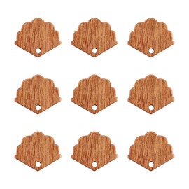 FASHEWELRY 20 Pairs Wood Stud Earring Posts Wooden Fan Earring Pin Studs Wood Earrings Blanks with Loop for DIY Earrings Jewelry Making