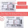 ZENWORYS 2pcs ECG 7 Step Ruler,ECG 7 Step Ruler for