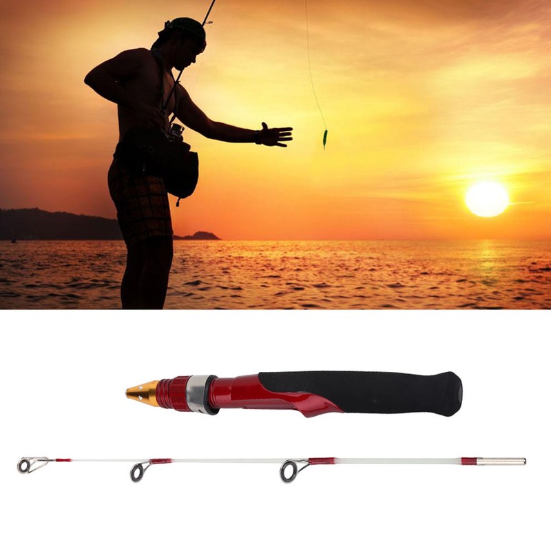 50cm Lightweight Mini 2 Sections Winter Ice Solid Fishing Shrimp