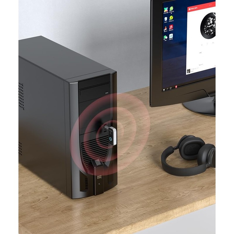 Bluetooth 5.3 Car AUX Audio Adapter Receiver Transmitter AUX Wireless