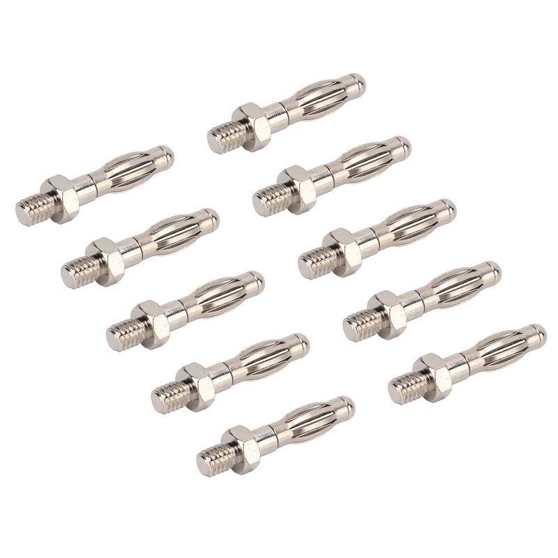 50Pcs Banana Plugs Hex Thread High Accuracy Good Transmission Performance