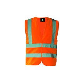 Korntex KXVROXL Functional Vest with 4 Reflective Strips, Orange, XL