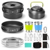 BYCRAY - Kit de Cocina Camping Portatil,16Pcs Utensilios de Cocina