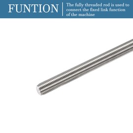 QUARKZMAN M8 x 120 mm Full Thread Bolts x 6 Pieces 304 Stainless Steel Rod Rod Bolt Right Hand Thread for Woodworking [Silver Tone]