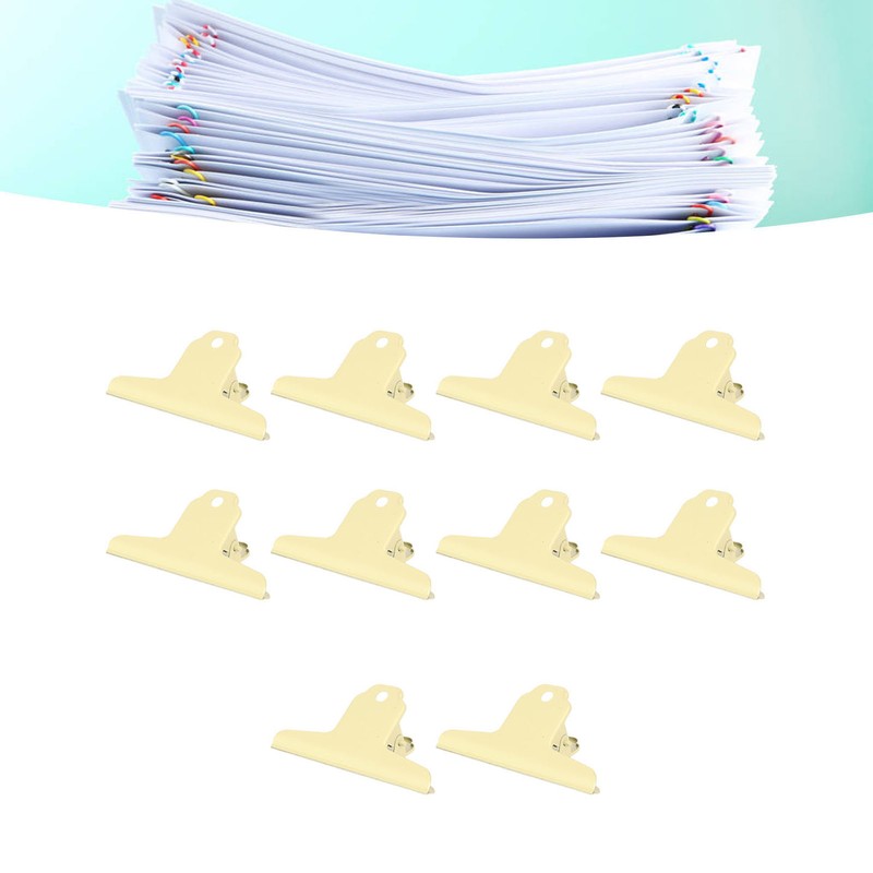 10pcs Metal Binder Clip Multipurpose Strong Grip Large Paper Binder