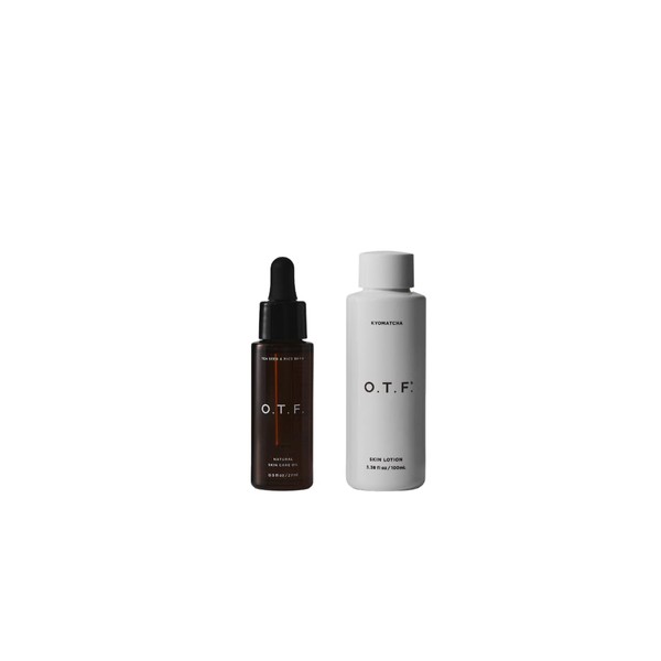O.T.F Natural Skin Care Oil (27ml) & O.T.F. Skin Lotion (3.4 fl oz (100 ml) Set of 2 (Ageing Care, Lotion/Beauty Oil), Face Skin Care (Rough Skin/Moisturizing)