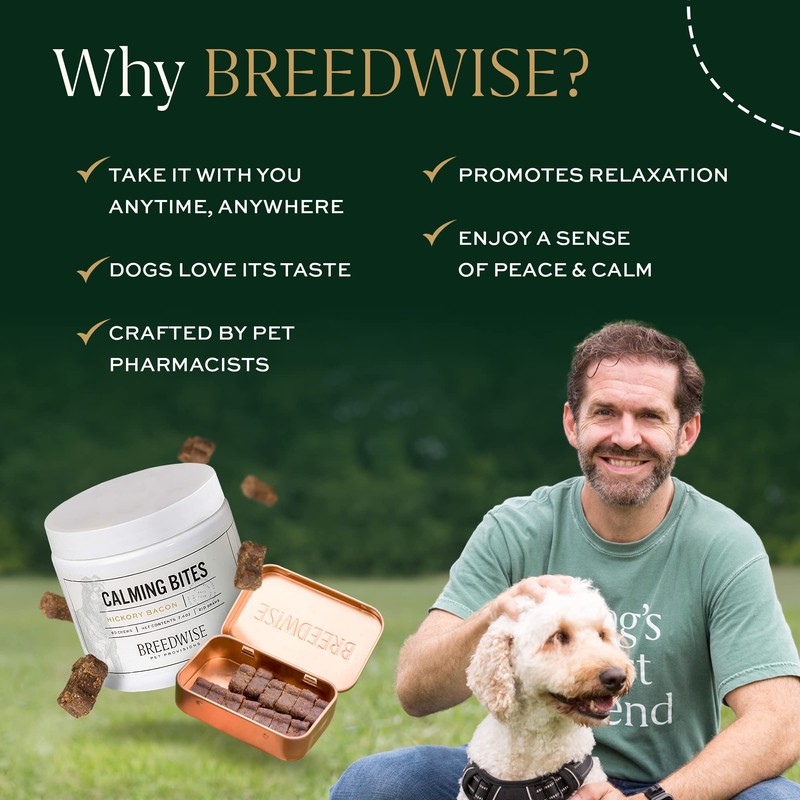 Breedwise Pet Provisions Dog Calming Treats, All Natural Holistic Dog
