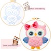 JSRQT Kit Punch Needle Debutant Owl Punch Needle Embroidery Starter