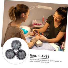 WOONEKY Colorful Snowflake Nail Sequins of Glitter Confetti for Manicure Art for Parties Weddings Christmas Holidays Unique Nail Decoration Flakes