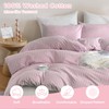Striped Duvet Cover King Size 100% Washed Cotton Comforter Cover