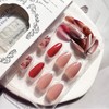 GlamRays 24 Pieces Medium White French Tip Press on Nails