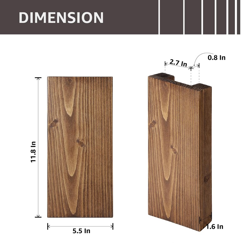 Wood Wall Planter Set of 2, Wood Wall Pocket for