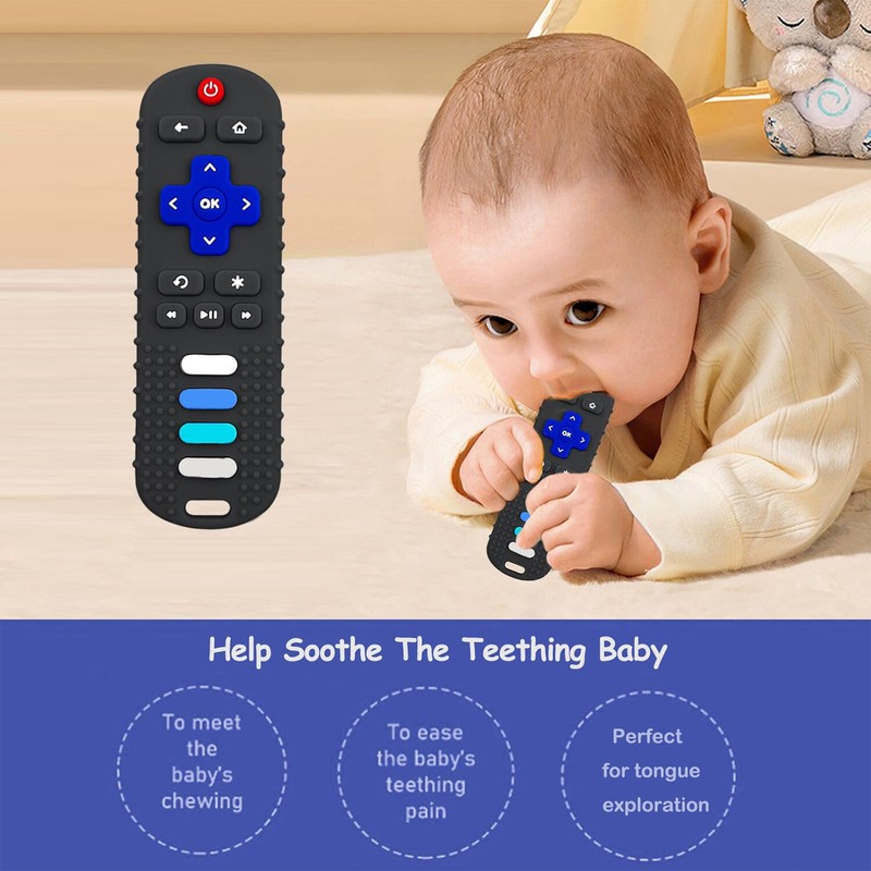 ROBBEAR Baby Teething Toys, Food Grade Silicone Teether for Babies