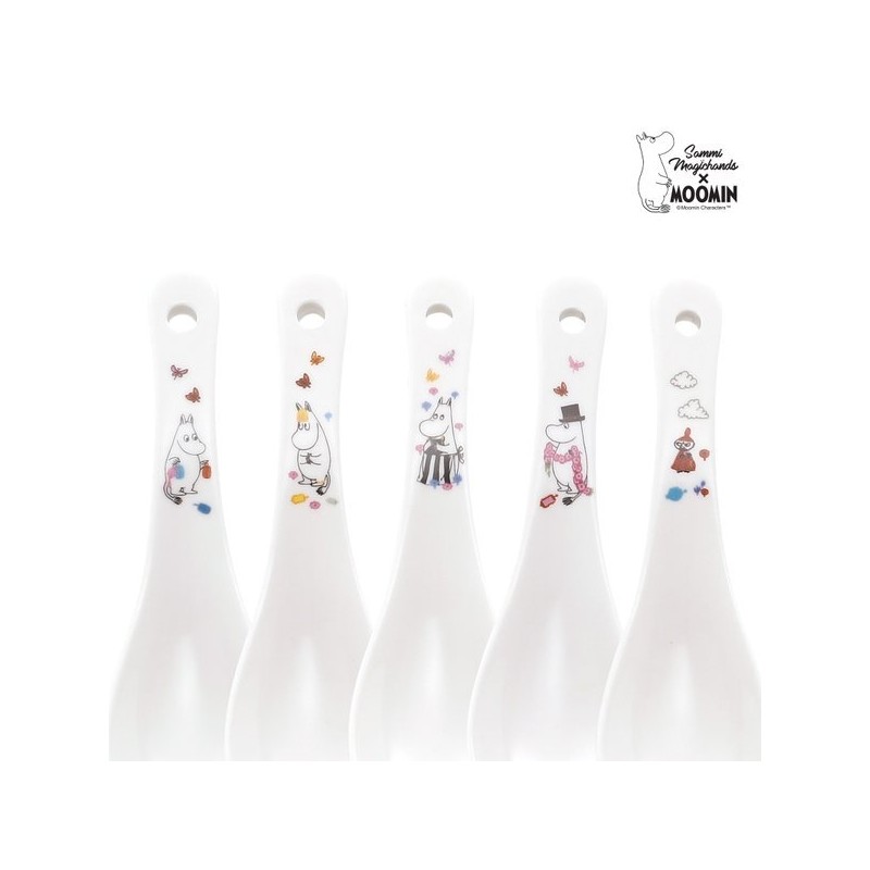 Moomin Friends Ceramic Udon Spoon 5-Piece Set / 무민 프렌즈