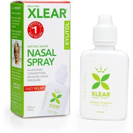Xlear Xlear Nasal Spray, Natural Saline Nasal Spray with Xylitol, Nose Moisturizer for Kids and Adults, 0.75 fl oz (Pack of 1)