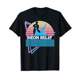 Funny Jiu Jitsu BJJ Retro Neon Belly T-Shirt