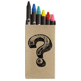 Azeeda 'Sketchy Question Mark ' Coloured Crayon Set (CY00027904)