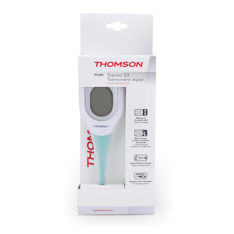 THOMSON Termometro digitale Thermo D3, febbre bambino adulto, misura rapida
