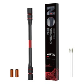 ADSPINZOR Mortal Spinning Pen Mod by Mr. Nope – Professional Trick Pen for Pen Spinning, Stress Relief & Precision Tricks – Balanced, Long, Anti-Slip Grip, Writable Fidget Spin Pen (Red)