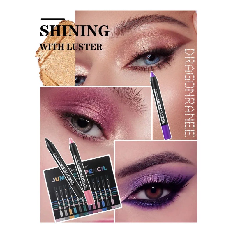 Sombra Para Olhos Dragon Ranee 12 Cores Brilho À Prova