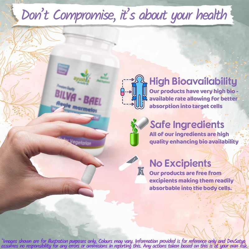 Ayushya Bilva (Bael Leaf) Capsule, 60 Capsules, Natural