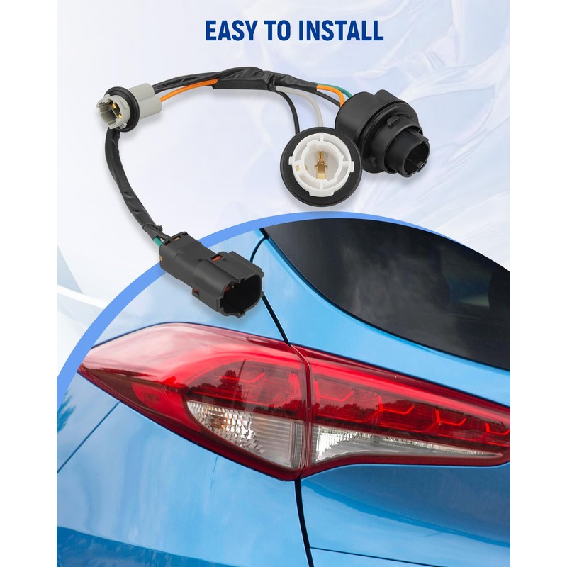 Quaneguzy Tail Lamp Socket and Wire Assembly Fit for Hyundai