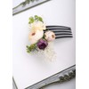 Kercisbeauty - Peineta de flores de champaña para novia, para