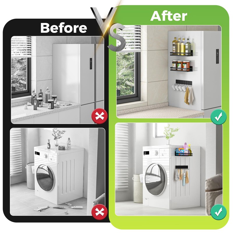 5 Pack Strong Magnetic Spice Rack for Refrigerator on Oven,