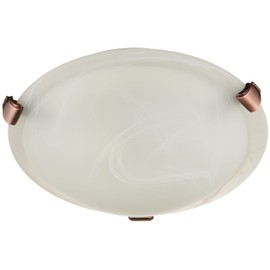 Artcraft Lighting Clip Flush 2-Light Flush Mount, SP model Antique Brass