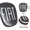 Fiat 2 x 3D Dolbò Logo Stickers - Black -