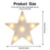 6 Pcs LED Star Lights,Star Shaped Night lamp,Hangable (White)