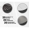 ITALFITMAGNETI Pack of 20 Writeable Magnetic Labels with Paper Insert