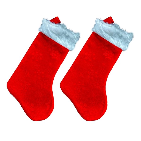 Christmas Stocking Plain | Sublimation Red White Plush Stocking Bulk