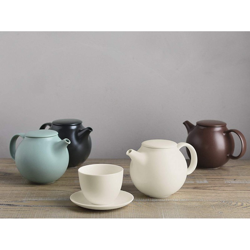 KINTO 17140 PEBBLE Teapot, 16.9 fl oz (480 ml), White,