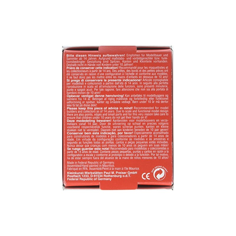 Preiser 63084 Santa Claus w/Bell 1/32 Model Figure